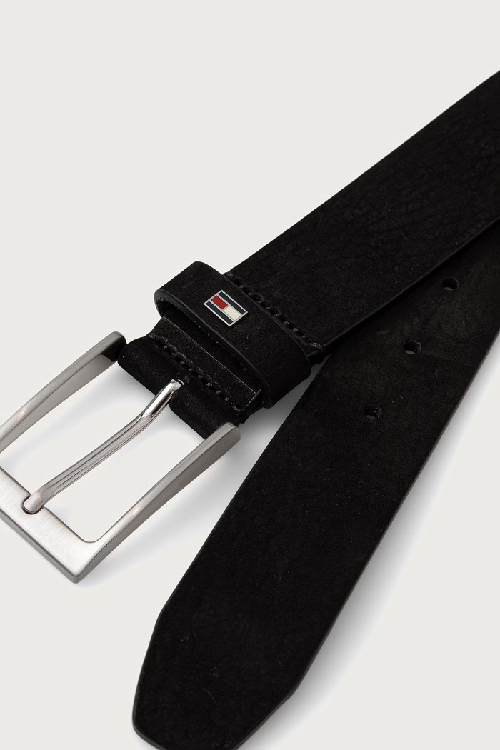 Tommy Hilfiger opasok pánsky semišový AM0AM15047 čierna AW26