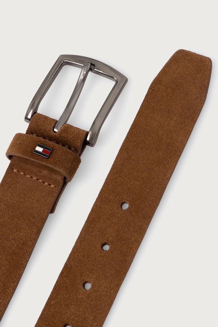 Tommy Hilfiger Opasok pánsky semišový AM0AM15046 hnedá AW26
