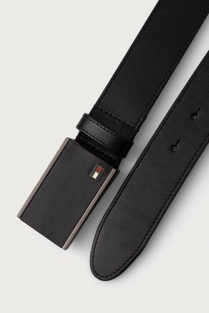 Tommy Hilfiger Ζώνη ανδρική δερμάτινη AM0AM14775 μαύρο AW26