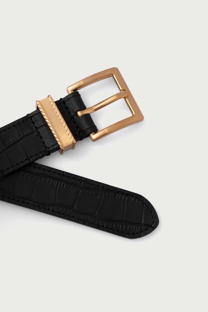 Tommy Hilfiger Cintura da uomo in pelle AM0AM14712 nero AW26