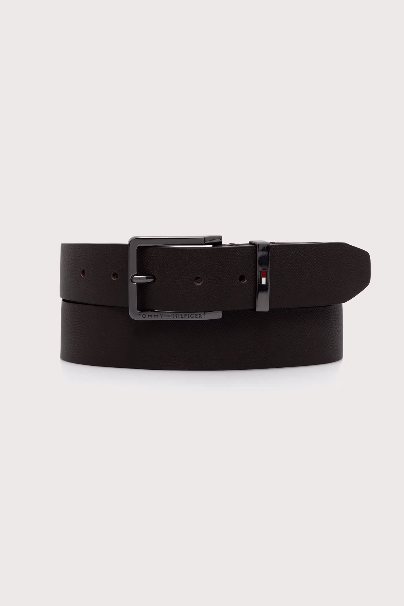 Tommy Hilfiger Ζώνη ανδρική δερμάτινη καφέ AM0AM14573