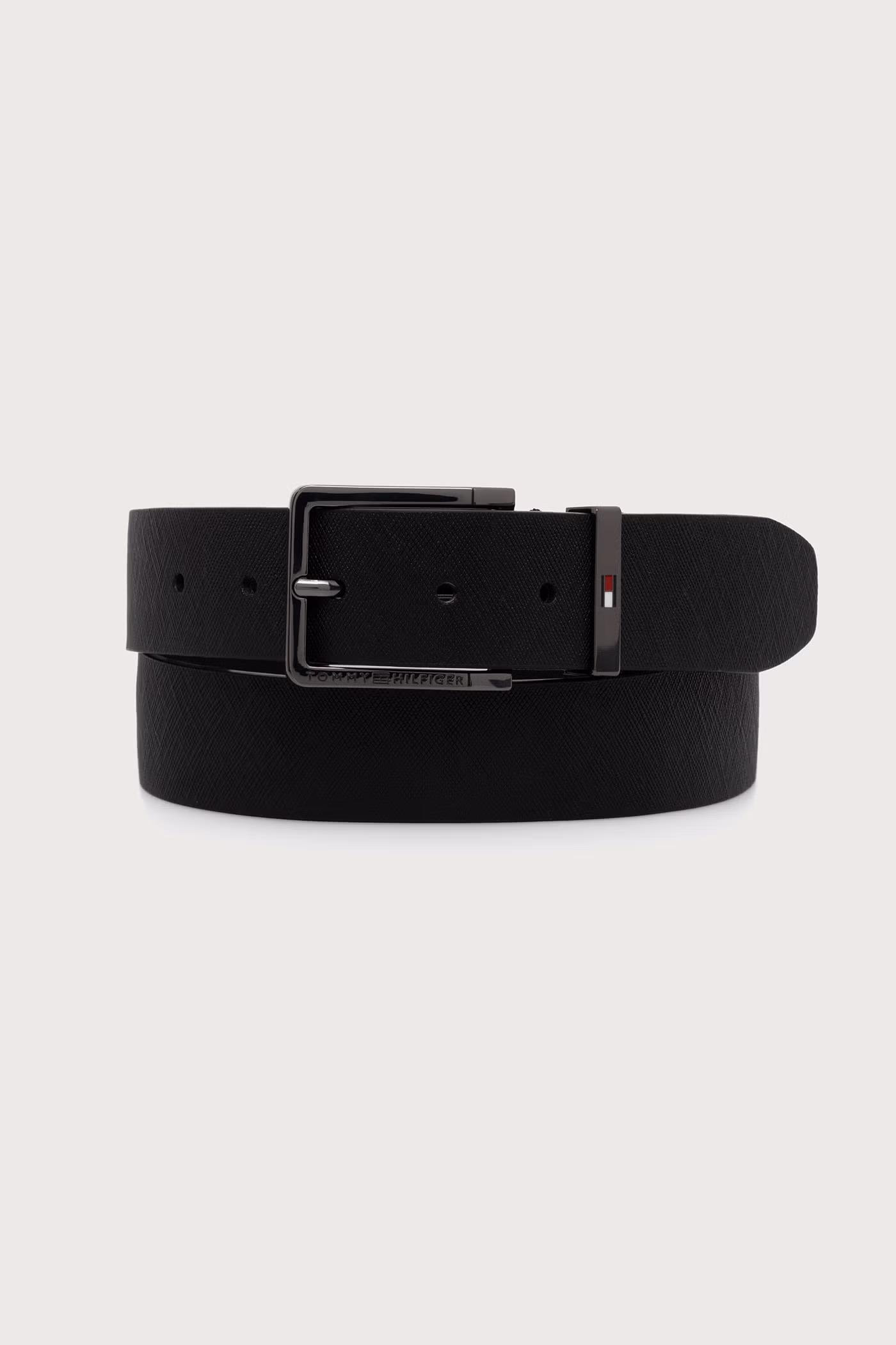 Tommy Hilfiger Ζώνη ανδρική δερμάτινη μαύρο AM0AM14573