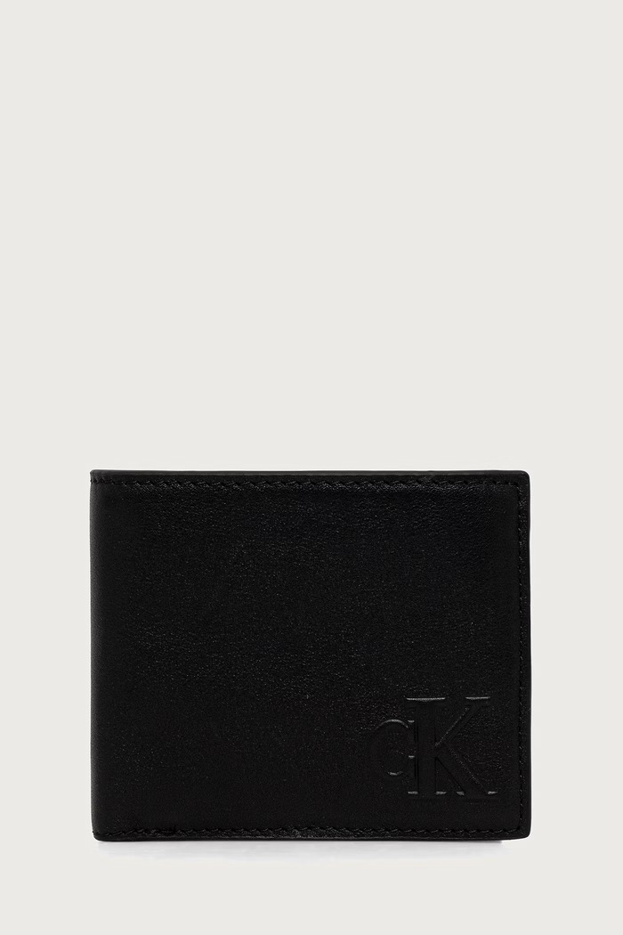 Calvin Klein Комплект портфейл и колан мъжки от кожа LV04D0017G черен AW26