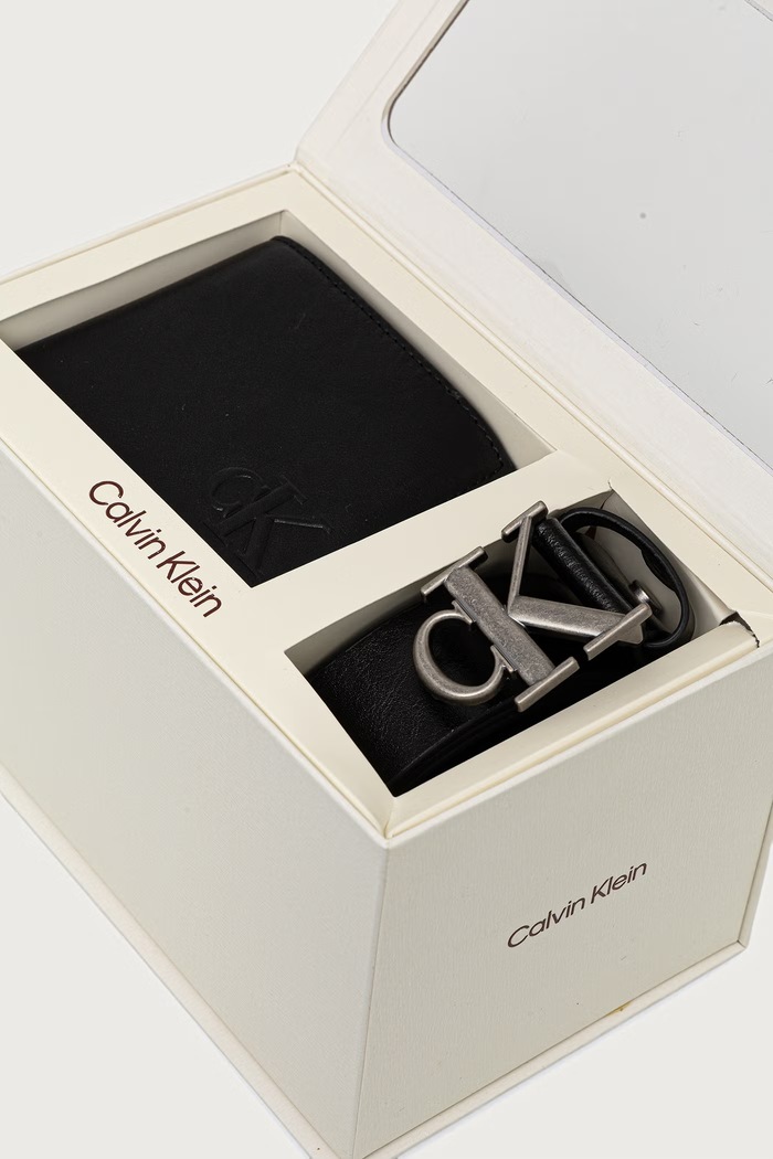 Calvin Klein Комплект портфейл и колан мъжки от кожа LV04D0017G