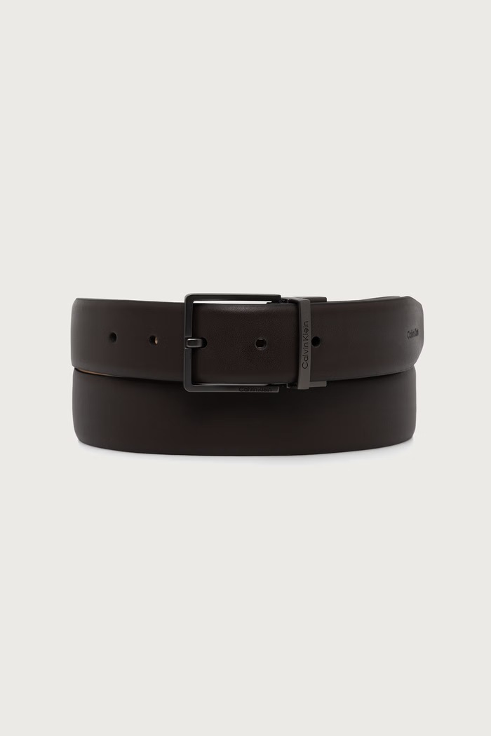 Calvin Klein Pasek dwustronny męski skórzany brązowy LV04D7147G