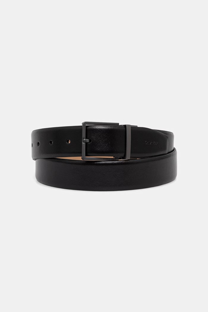 Calvin Klein pasek dwustronny męski skórzany czarny LV04D7147G
