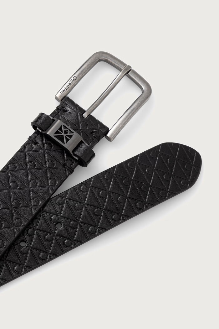 Calvin Klein pasek męski skórzany LV04D7131G czarny AW26