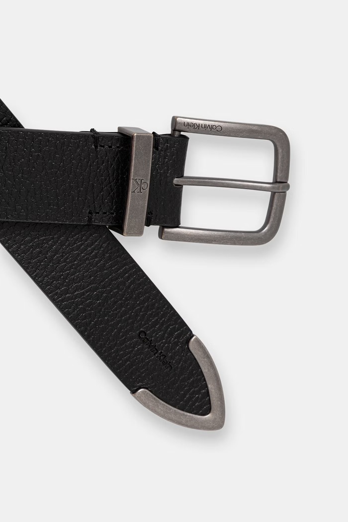 Calvin Klein pasek męski skórzany LV04D7130G czarny AW26