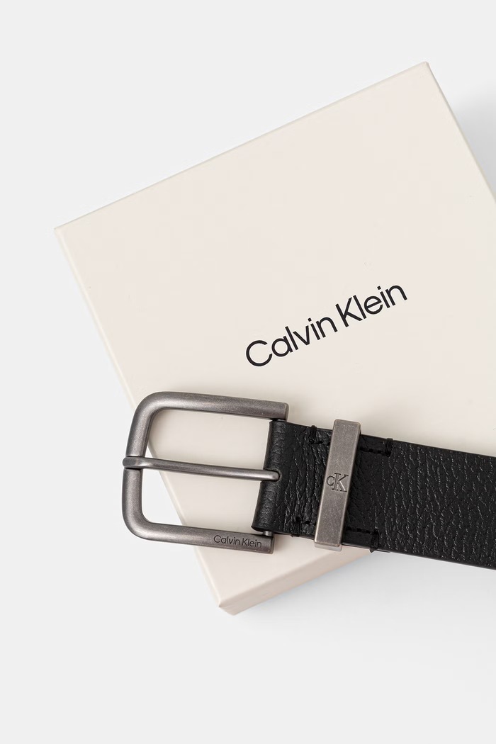 Akcesoria Calvin Klein pasek męski skórzany LV04D7130G czarny