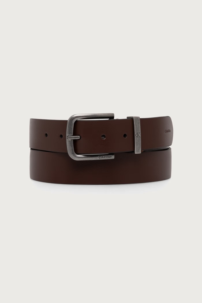 Calvin Klein Pasek męski skórzany brązowy LV04D7128G