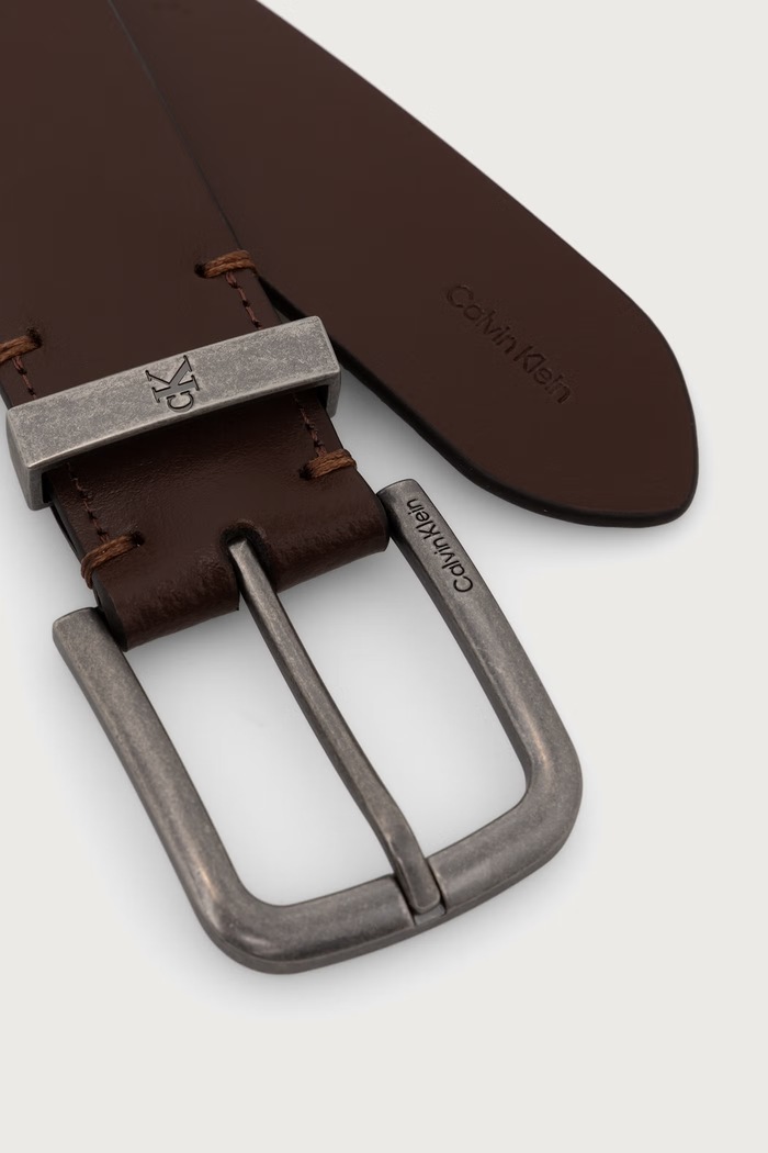 Calvin Klein Pasek męski skórzany LV04D7128G brązowy AW26