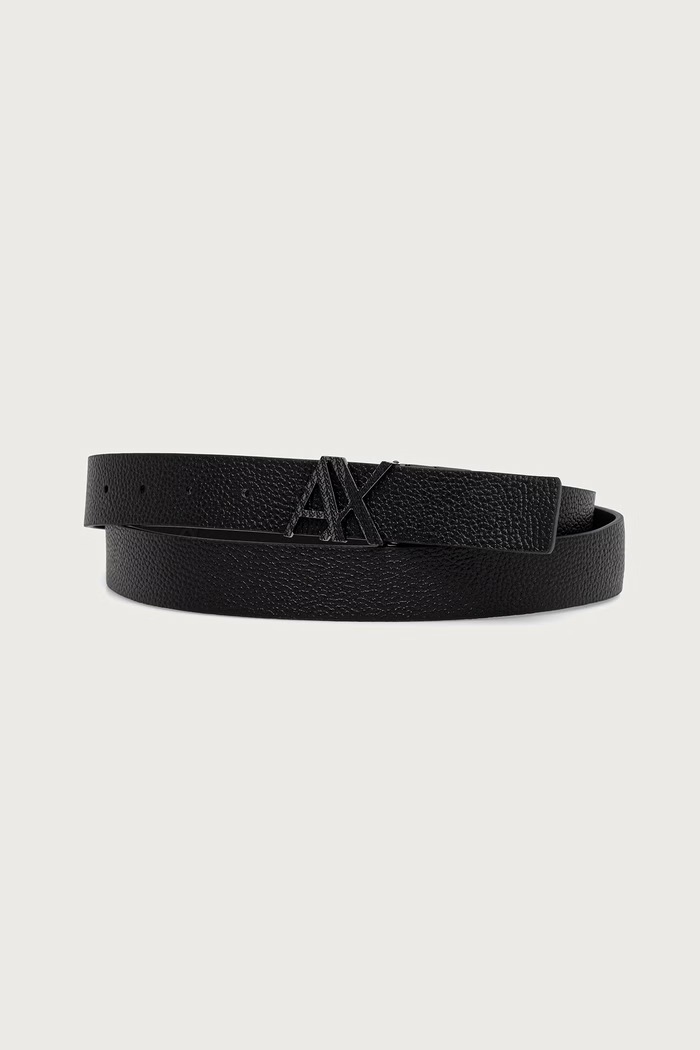 Armani Exchange obojstranný opasok pánsky kožený XM003182.AF26717 čierna AW26
