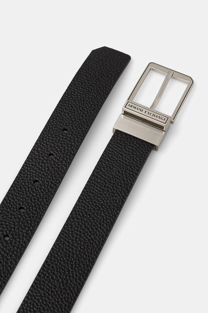Accessori Armani Exchange cintura reversibile da uomo in pelle XM003188.AF26723 nero