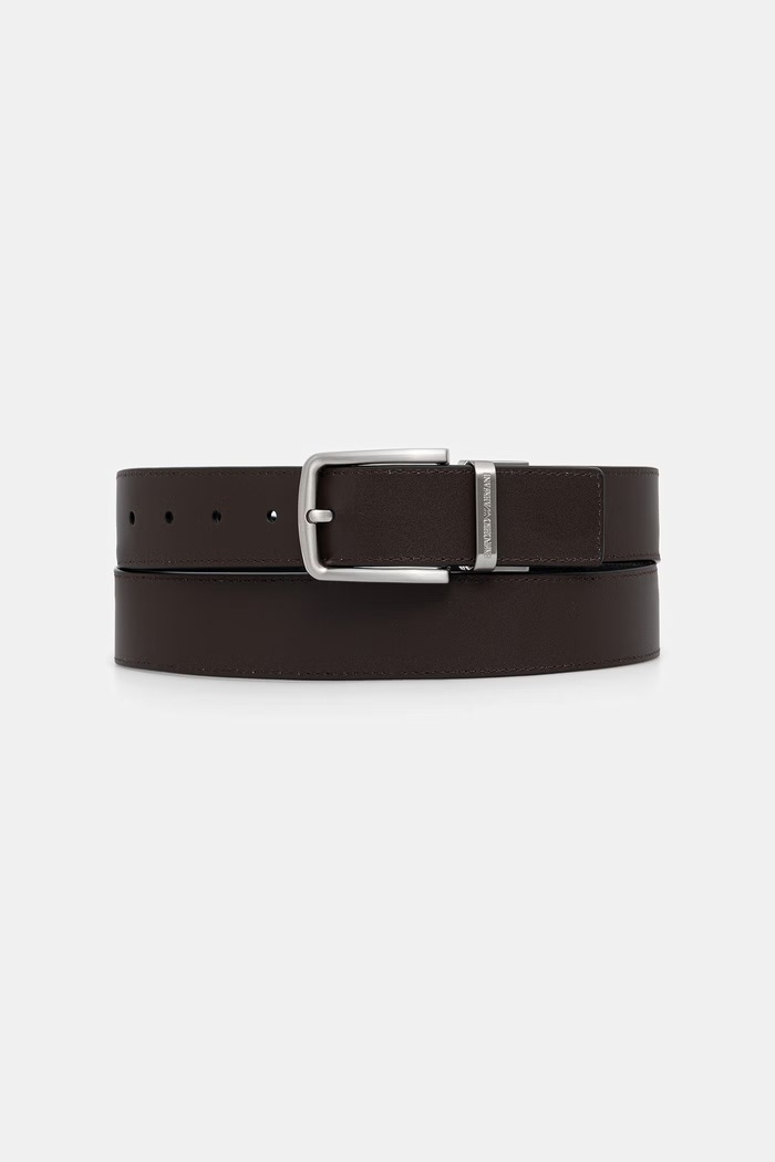 Emporio Armani pasek dwustronny męski skórzany EM007172.AF29130 czarny AW26