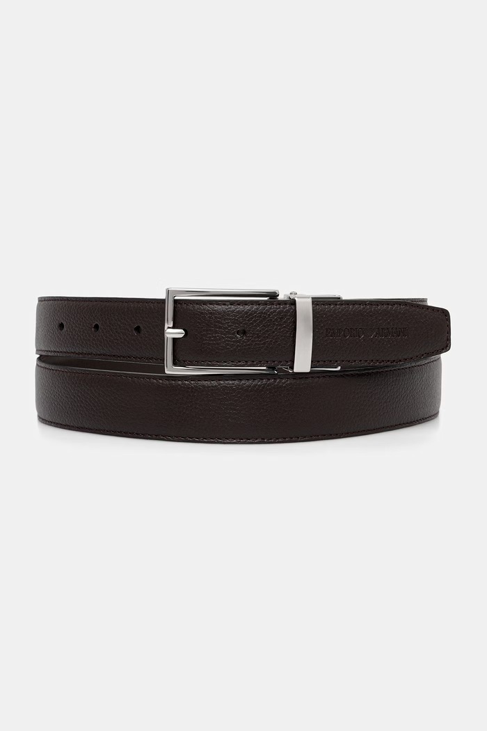 Emporio Armani pasek męski skórzany brązowy EM001598.AF14630