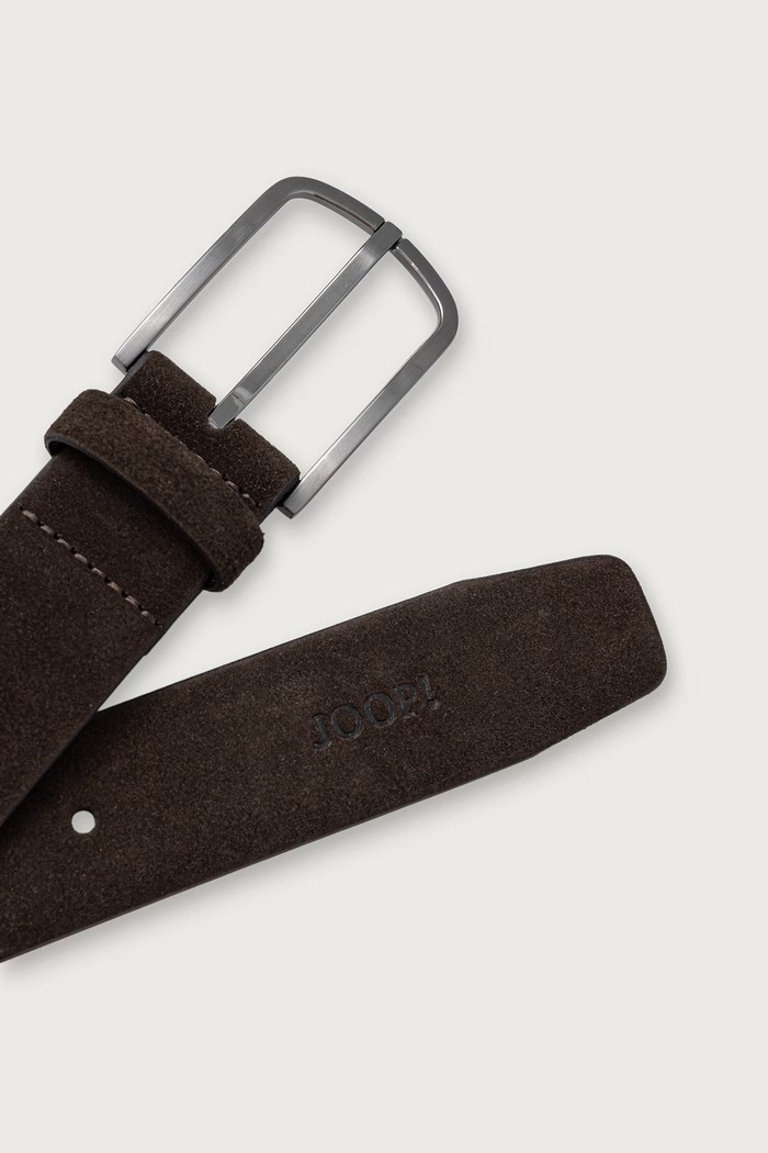 Joop! pasek męski zamszowy 80021515 brązowy AW26