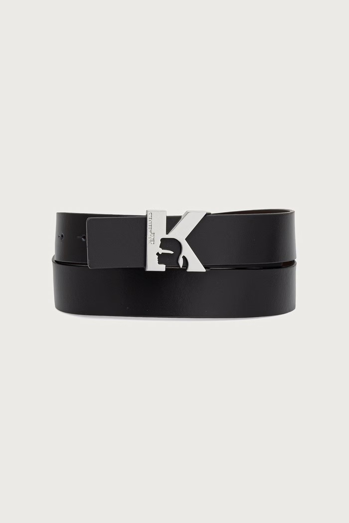 Karl Lagerfeld Jeans pasek dwustronny męski skórzany B3M33076 czarny AW26
