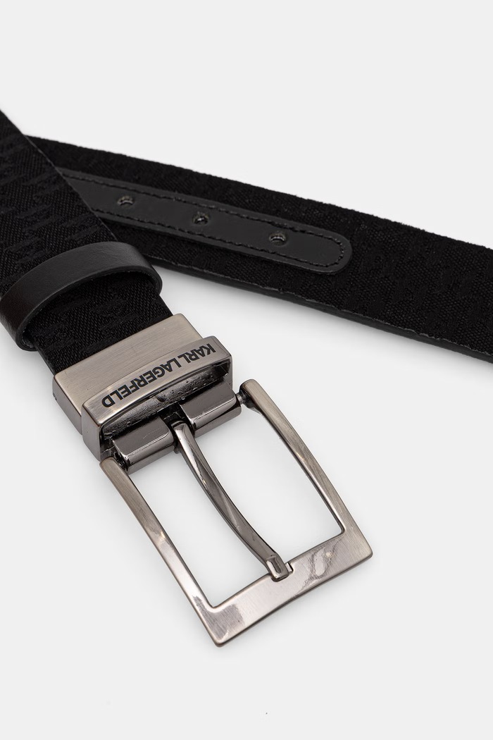 Karl Lagerfeld ζώνη διπλής όψης ανδρική 563115.805302 μαύρο AW26