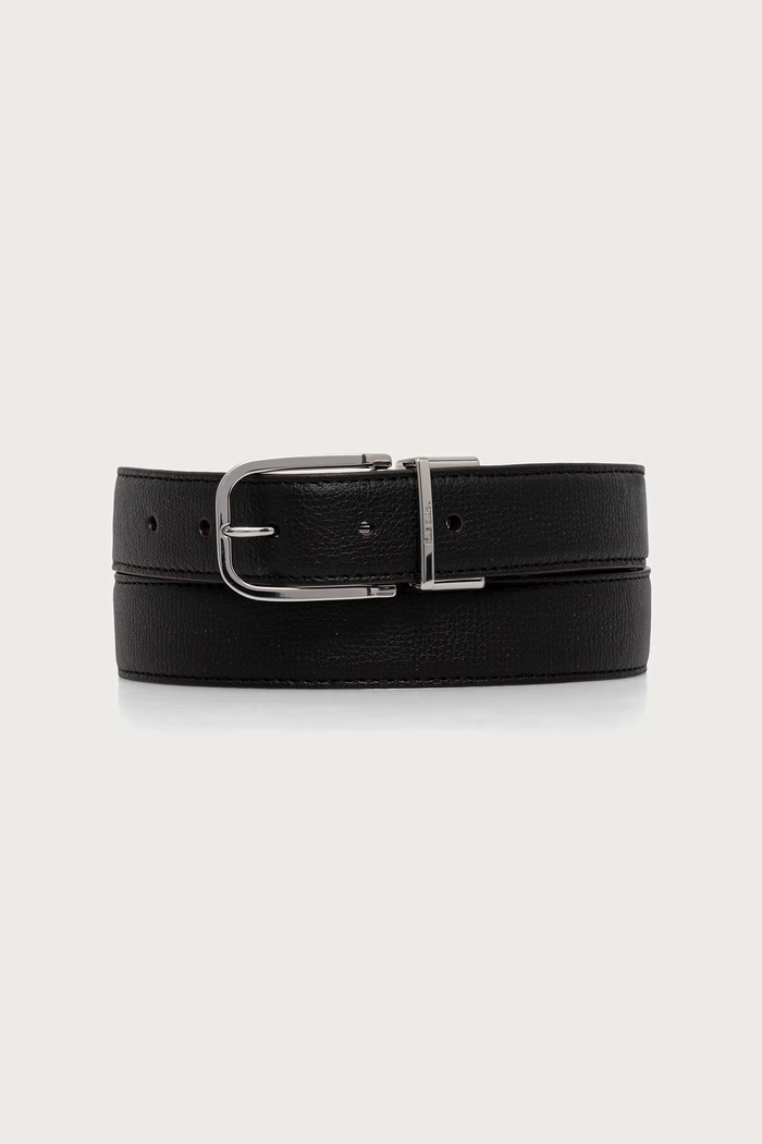 Paul Smith Pasek dwustronny męski skórzany czarny M1A.8309.WREVER