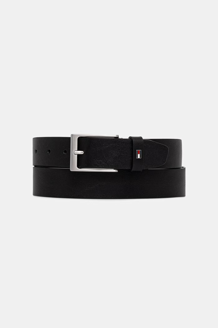 Tommy Hilfiger ζώνη ανδρική δερμάτινη μαύρο AM0AM14669