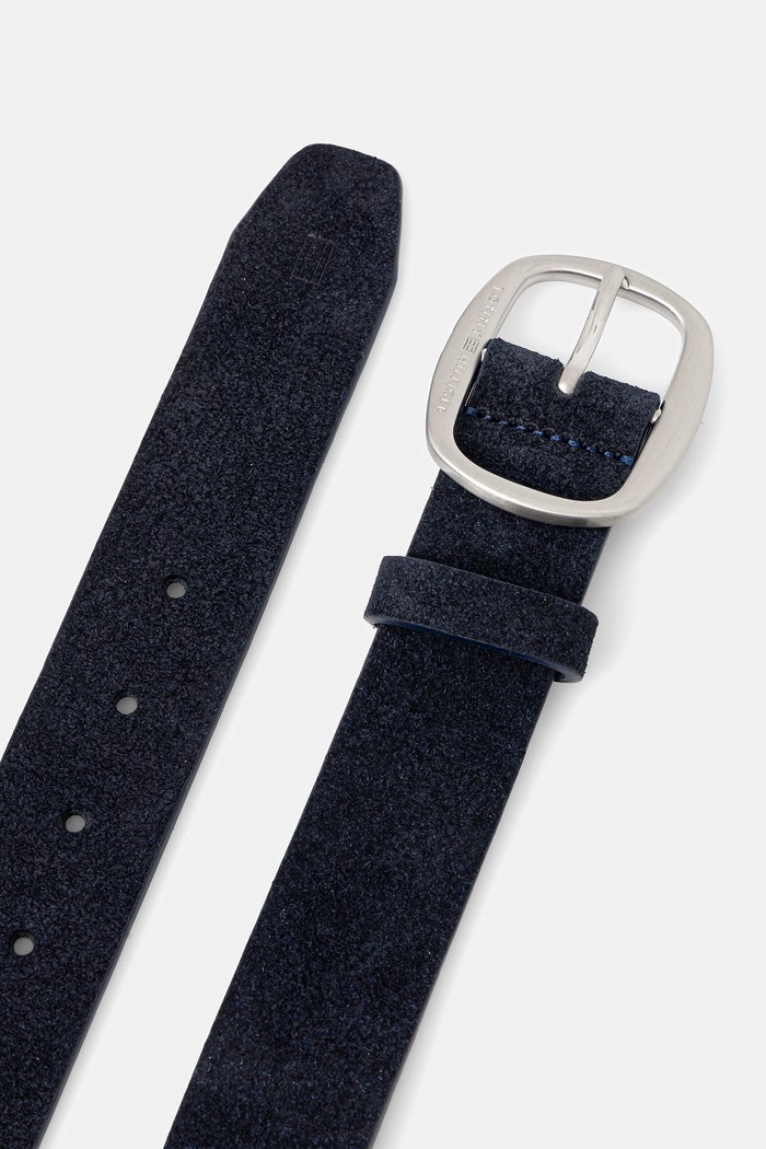 Tommy Hilfiger ζώνη ανδρική δέρμα σουέτ AM0AM14478 σκούρο μπλε AW26