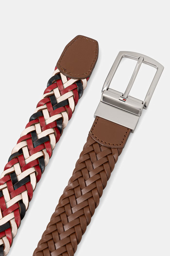 Tommy Hilfiger ζώνη διπλής όψης ανδρική δερμάτινη AM0AM14323 καφέ AW26
