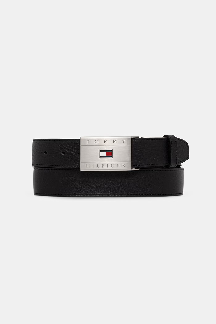 Tommy Hilfiger remen za muškarce kožni crna AM0AM14322