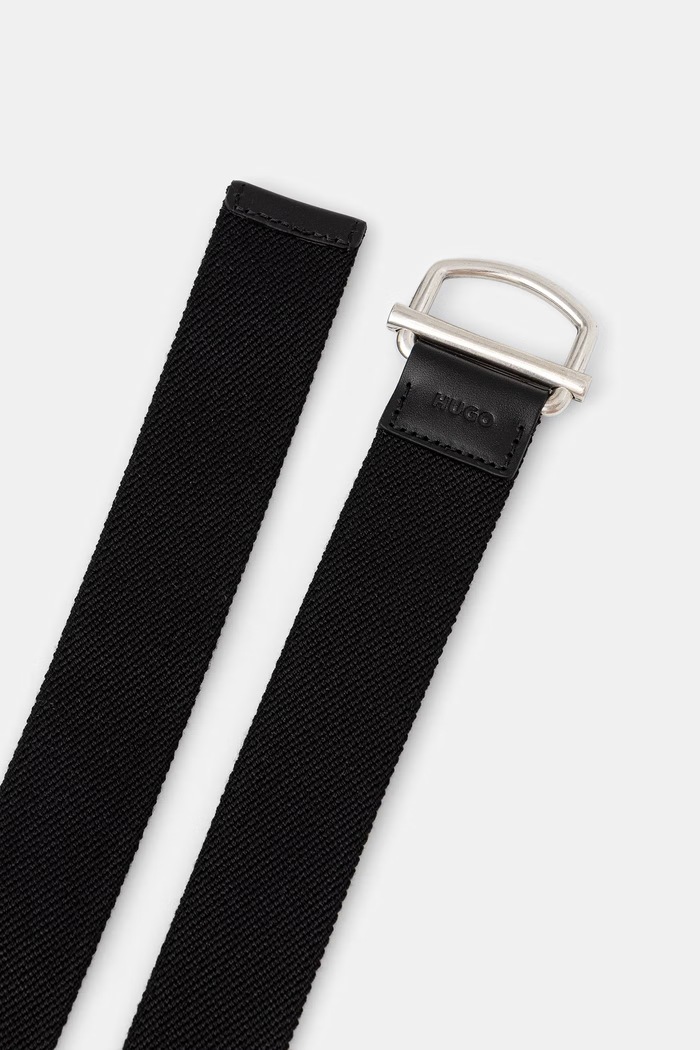 HUGO curea de pânză pentru bărbați Gradis-Tp_Sz35 50568438 negru AW26