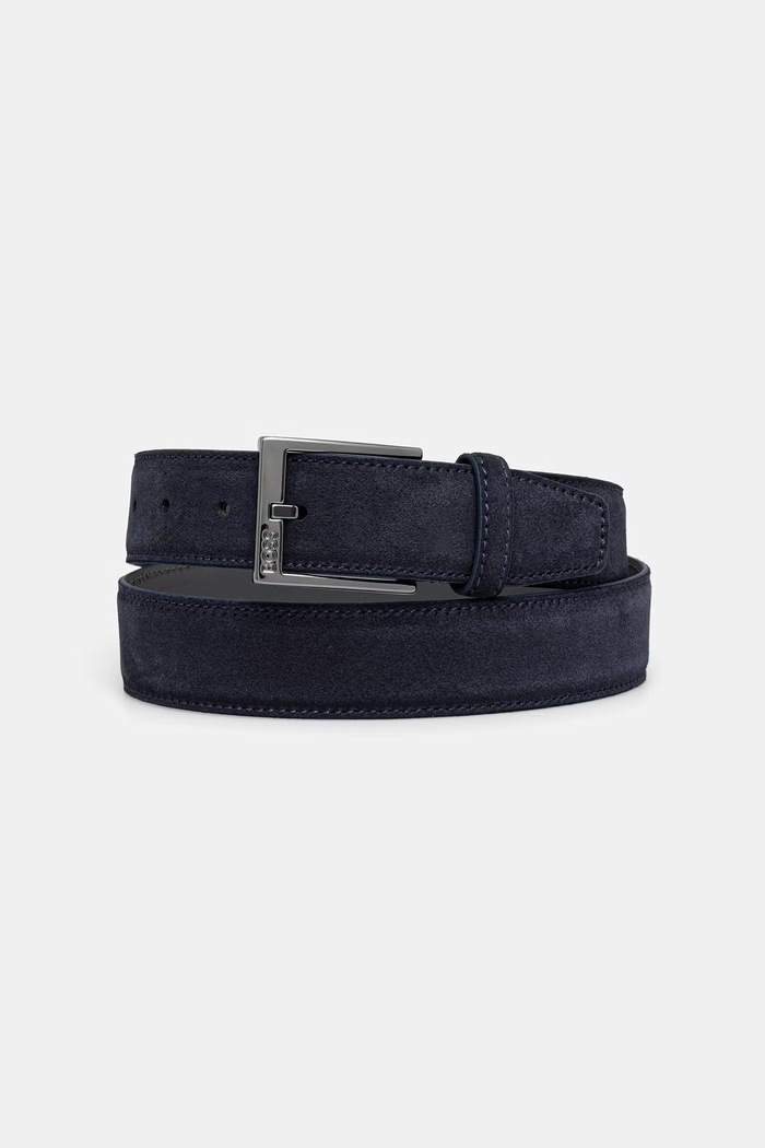BOSS curea pentru bărbați, din piele Elloy-Sd-GmSt_Sz35 bleumarin 50563958