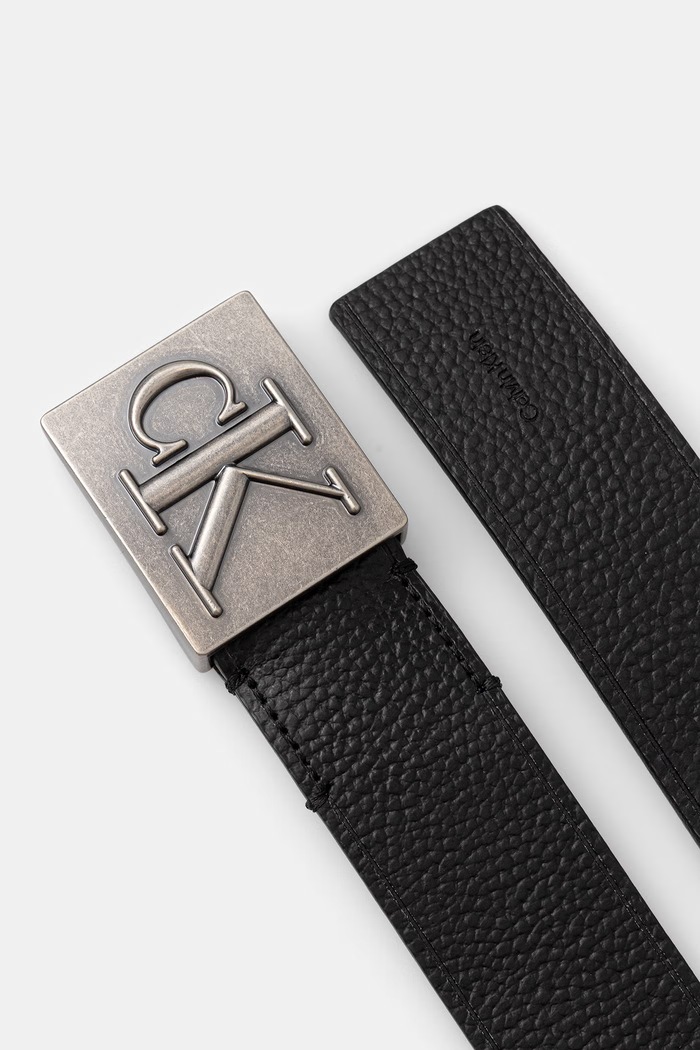 Calvin Klein pasek męski skórzany LV04D7111G czarny AW26