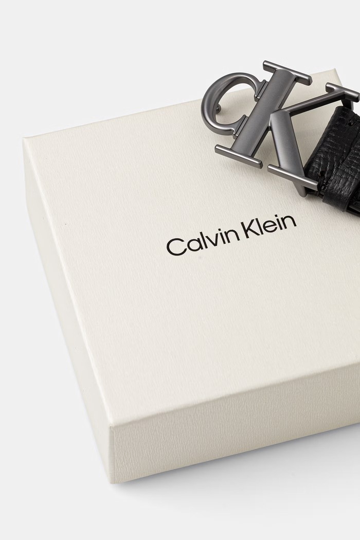 Akcesoria Calvin Klein pasek męski skórzany LV04D7110G czarny