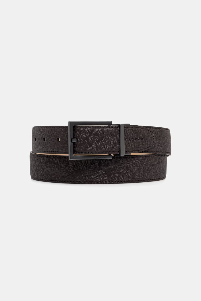 Calvin Klein pasek męski skórzany brązowy LV04D7107G