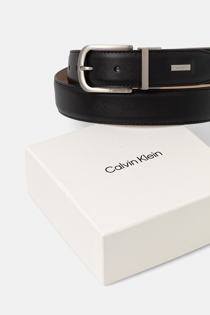 Akcesoria Calvin Klein pasek męski skórzany LV04D7104G czarny