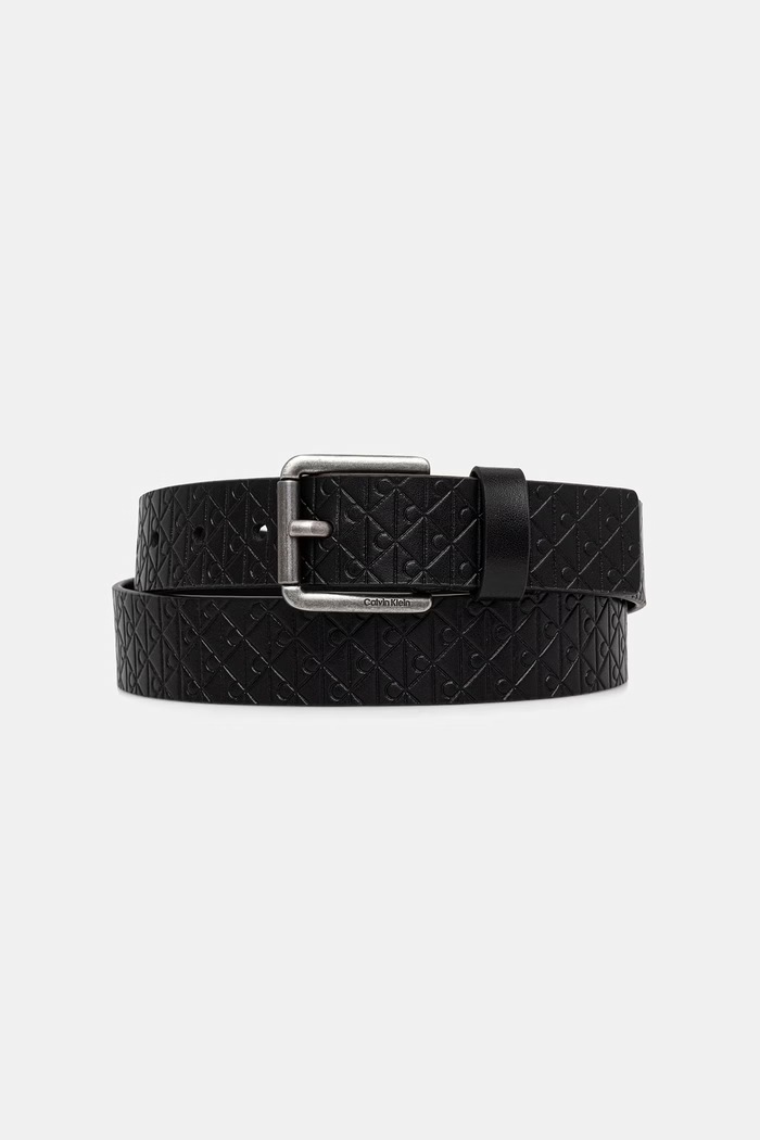 Calvin Klein pasek męski skórzany czarny LV04D7099G