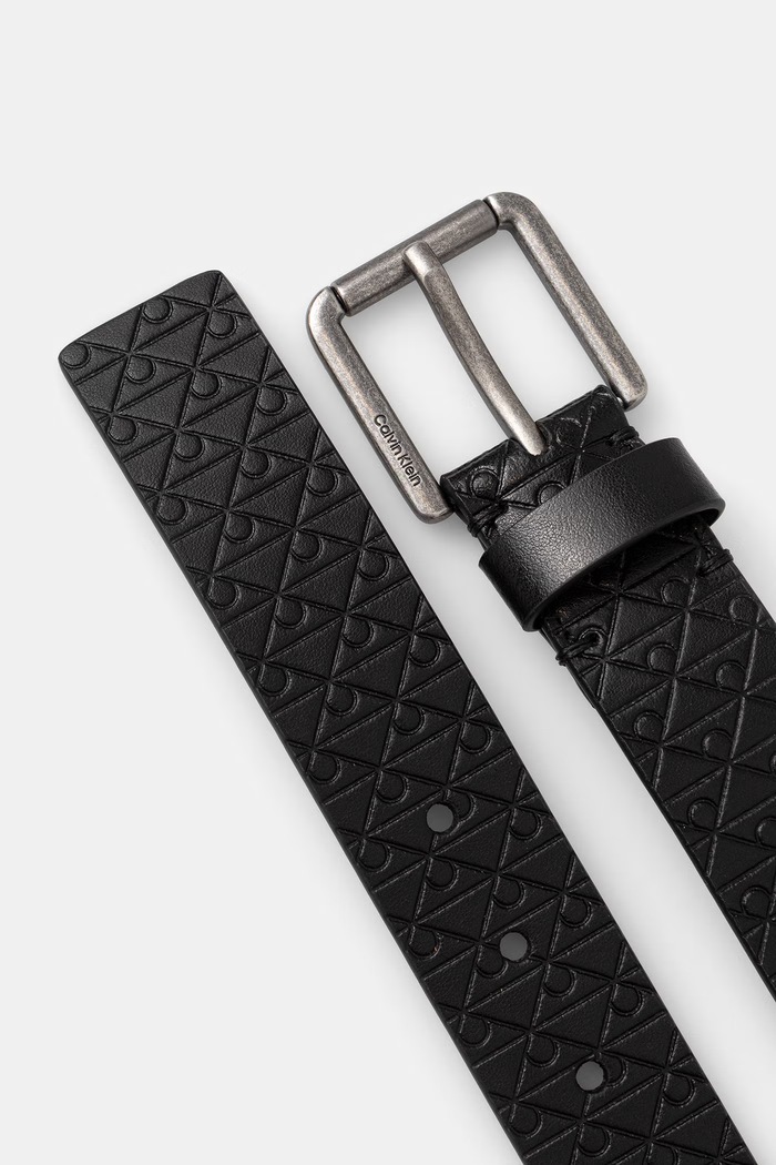 Calvin Klein pasek męski skórzany LV04D7099G czarny AW26
