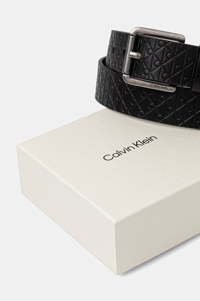 Akcesoria Calvin Klein pasek męski skórzany LV04D7099G czarny