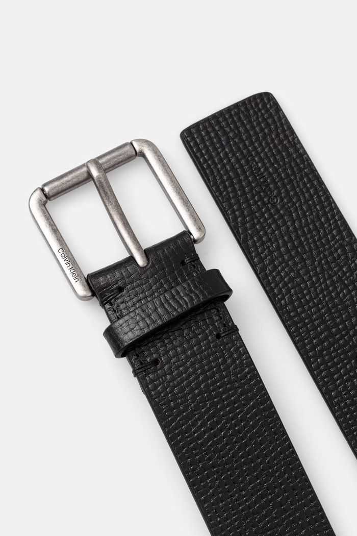 Calvin Klein pasek męski skórzany LV04D7098G czarny AW26