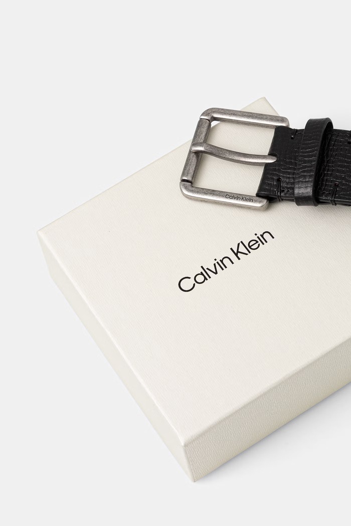 Akcesoria Calvin Klein pasek męski skórzany LV04D7098G czarny