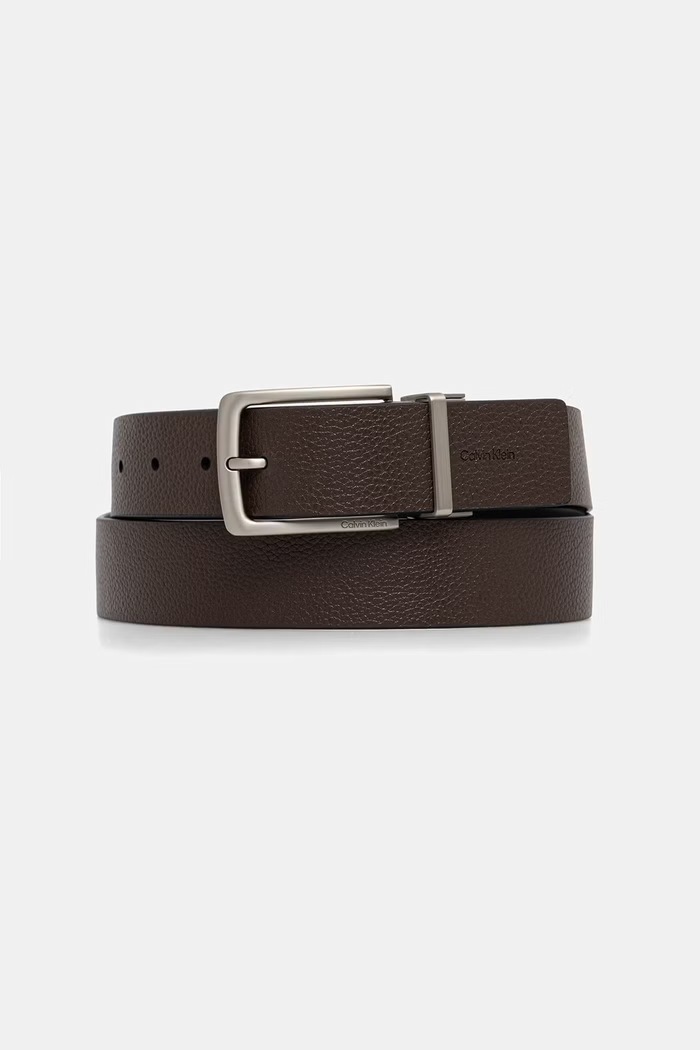 Calvin Klein pasek dwustronny męski skórzany LV04D7097G brązowy AW26