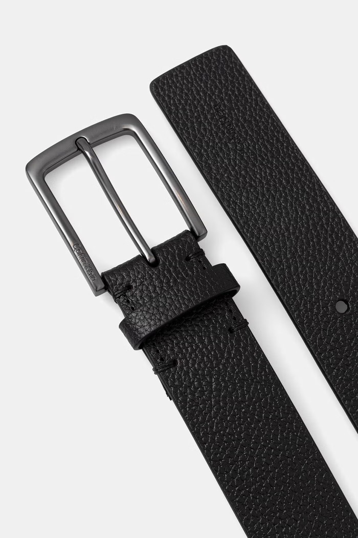 Calvin Klein pasek męski skórzany LV04D7095G czarny AW26
