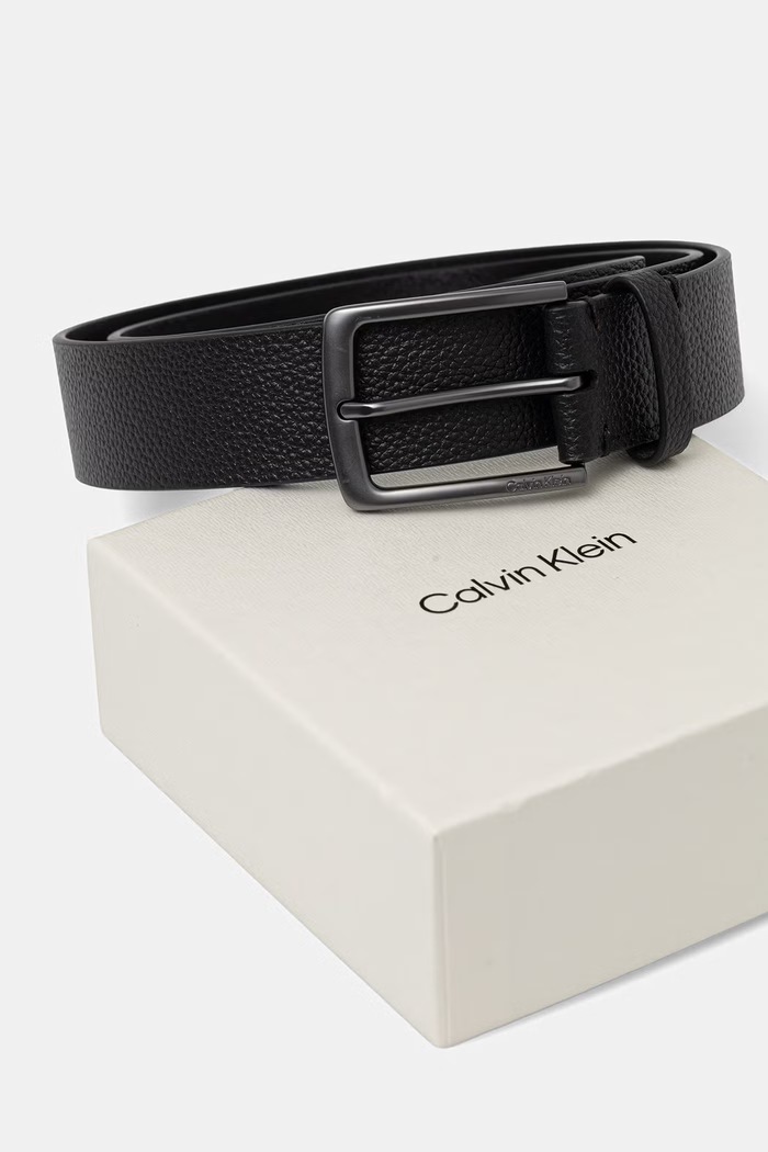 Akcesoria Calvin Klein pasek męski skórzany LV04D7095G czarny