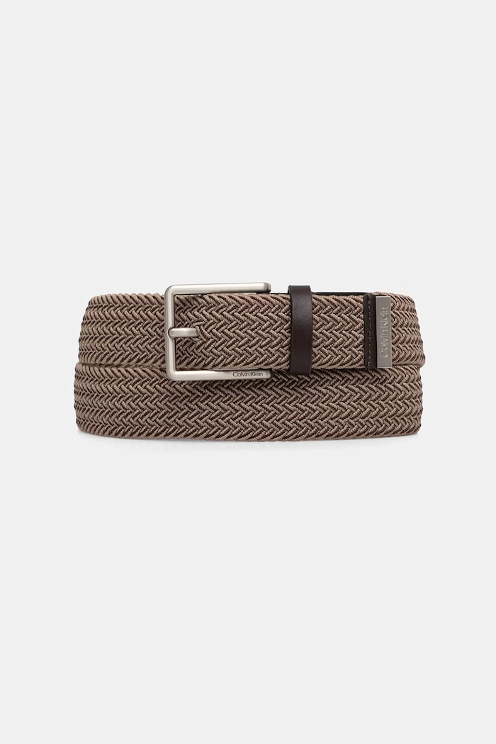 Calvin Klein pasek parciany męski beżowy LV04D7094G