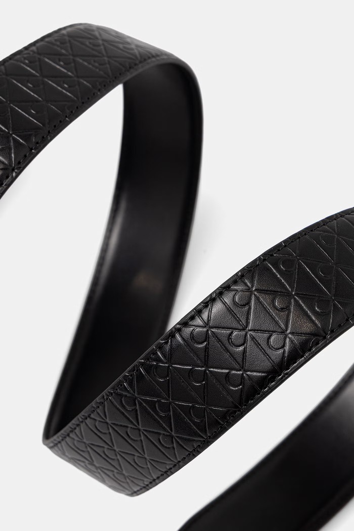 Doplnky Calvin Klein obojstranný opasok pánsky kožený LV04D7059G čierna