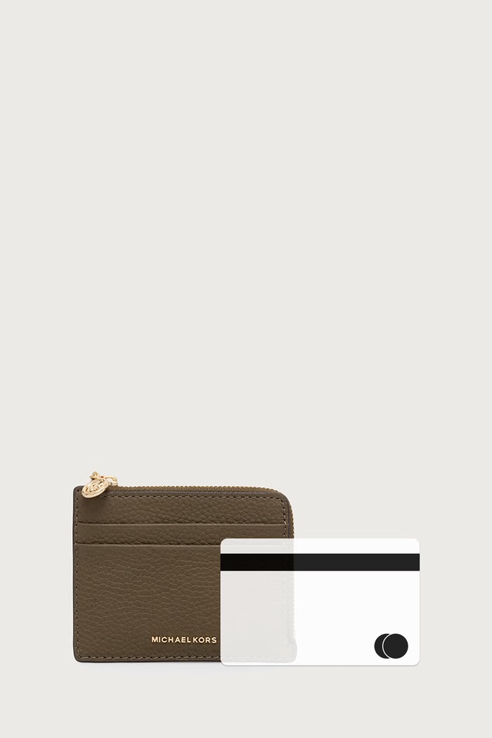 Etui na karty damskie skórzane MICHAEL Michael Kors 32S6GJ6W1L zielony