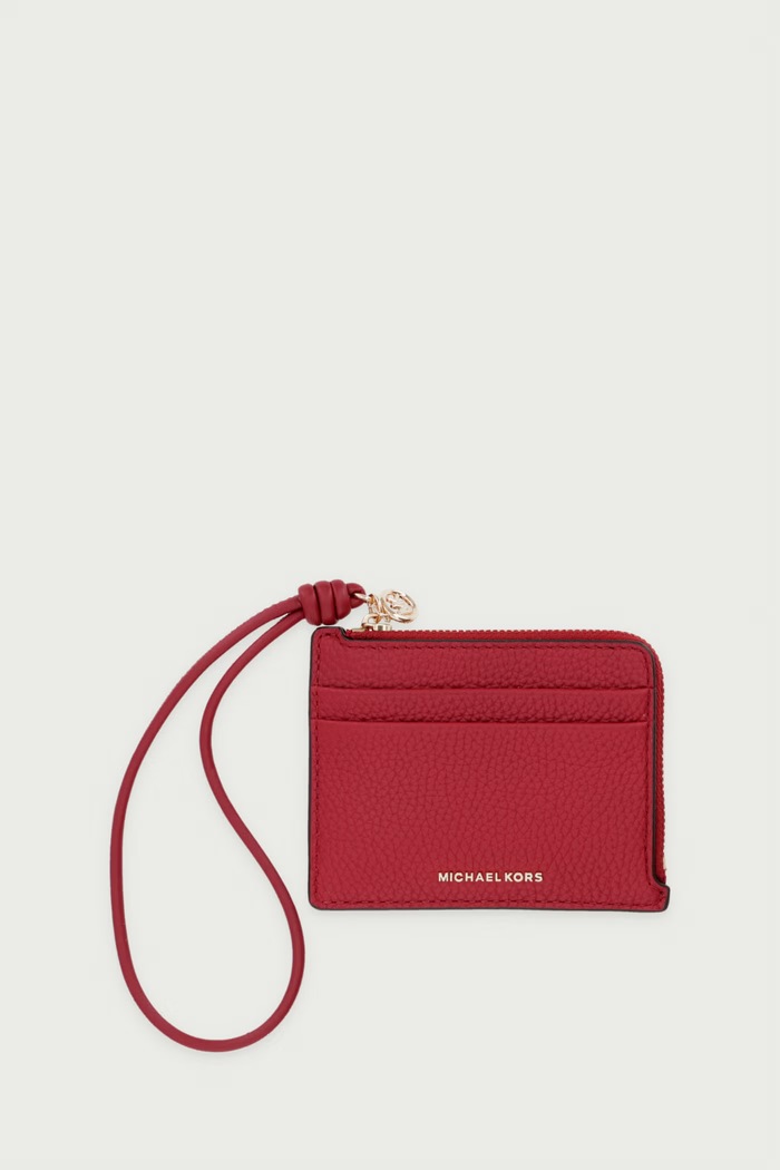 MICHAEL Michael Kors Etui na karty damskie skórzane bordowy 32S6GJ6W1L