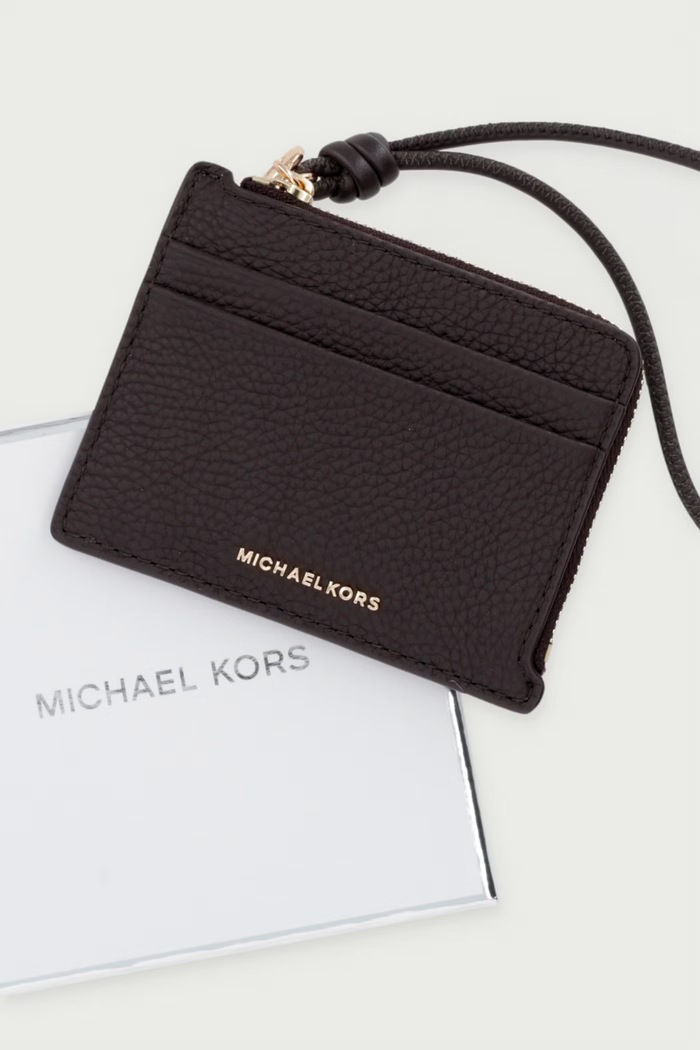 Etui na karty damskie skórzane MICHAEL Michael Kors brązowy 32S6GJ6W1L