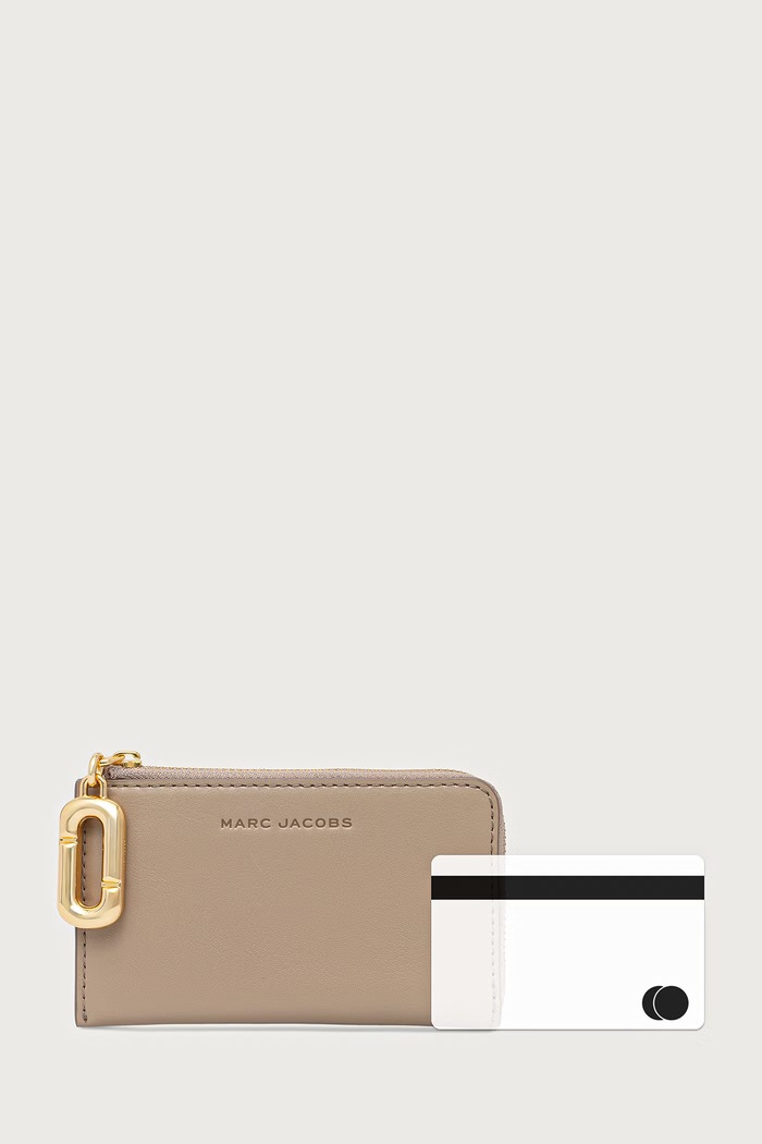 Portfel damski skórzany TOP ZIP MULTI WALLET MARC JACOBS 2P6SMP018S01 beżowy