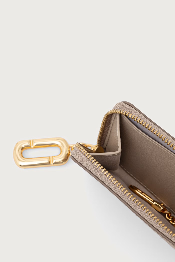 Akcesoria MARC JACOBS Portfel damski skórzany TOP ZIP MULTI WALLET 2P6SMP018S01 beżowy