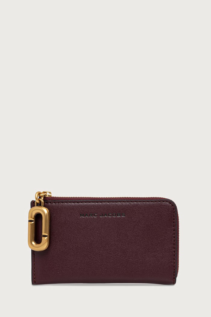 MARC JACOBS Portfel damski skórzany TOP ZIP MULTI WALLET bordowy 2P6SMP018S01