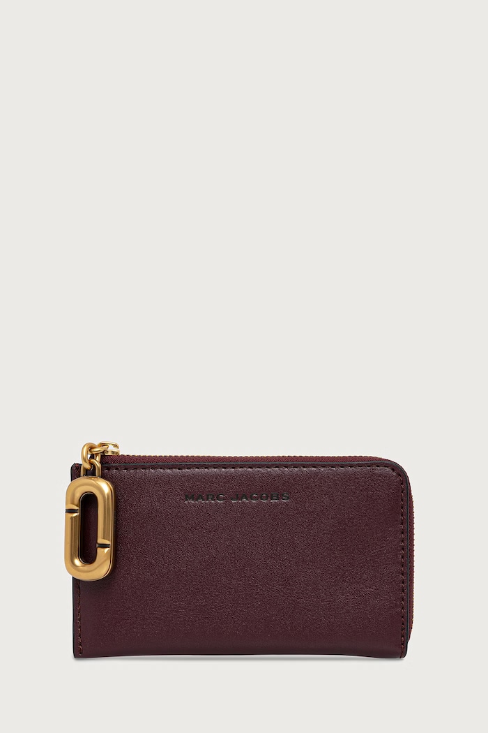 MARC JACOBS Portfel damski skórzany TOP ZIP MULTI WALLET bordowy 2P6SMP018S01